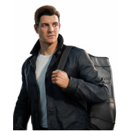 007 First Light Patrick Gibson Black Leather Jacket
