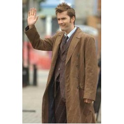 10th Doctor Who David Tennant Brown Coat