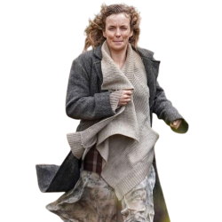 28 Years Later Jodie Comer Grey Trench Coat
