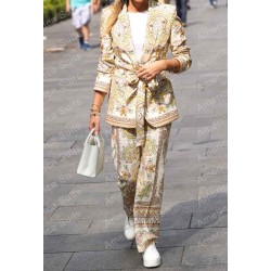 Amanda Holden Colorful Printed Trouser Suit