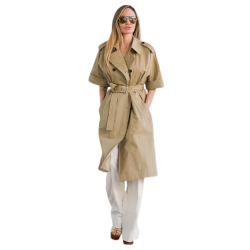 Angelina Jolie Beige Trench Coat