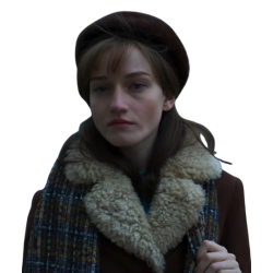 Apartment 7A 2024 Julia Garner Brown Shearling Jacket