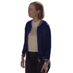 Ava Daniels Hacks Bomber Blue Jacket