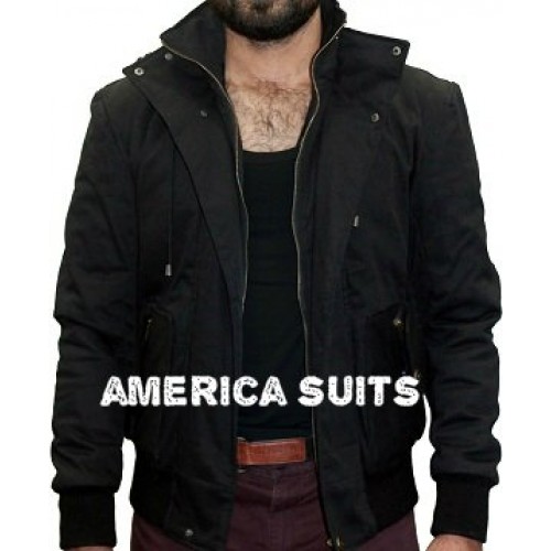 Black Cotton Jacket For Men FREE SHIPPING