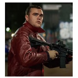 Brian Vernel Gangs of London Biker Maroon Leather Jacket