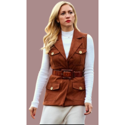 Brittany Snow The Beast in Me Brown Vest Brittany Snow The Beast in Me Brown Vest