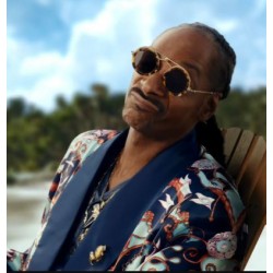 Calvin Cordozar Broadus Jr. Blue Printed Robe