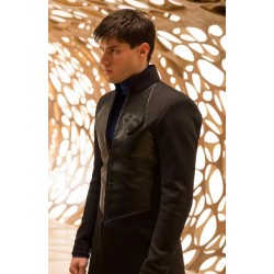 Cameron Cuffe Krypton Save Superman Leather Coat