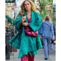 Carrie Bradshaw And Just Like That S02 Blue Poncho