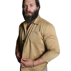 Catching Dust 2024 Jai Courtney Brown Jacket