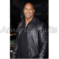 The Rock Dwayne Johnson Black Faster Leather Jacket