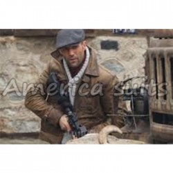 The Expendables II Jason Statham Distressed Leather Jacket
