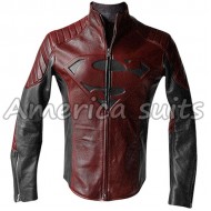 Superman Smallville Maroon Leather Jacket