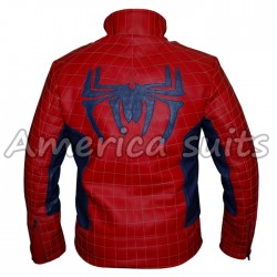 The Amazing Spider Man Movie 2 Leather Jacket with embossed spider
