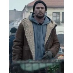 Chris Hemsworth Extraction 2 Shearling Suede Jacket