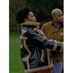 Denise Master of None Shearling Leather Jacket Denise Master of None Shearling Leather Jacket