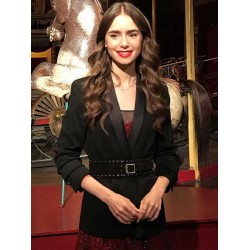 Emily In Paris S02 Emily Cooper Black Blazer Emily In Paris S02 Emily Cooper Black Blazer