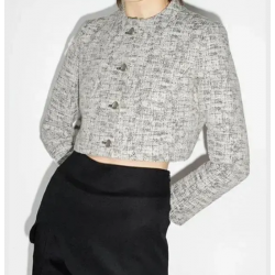 Emily In Paris S03 Camille Tweed Cropped Jacket