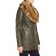 Women Faux Leather Jacket With Fur Collar