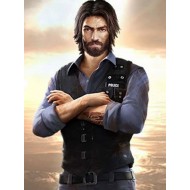 Free Fire Andrew Black Leather Vest
