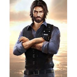 Free Fire Andrew Black Leather Vest