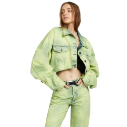 Fused Mint Green Denim Jacket