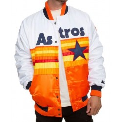 Houston Astros White and Orange Star Jacket