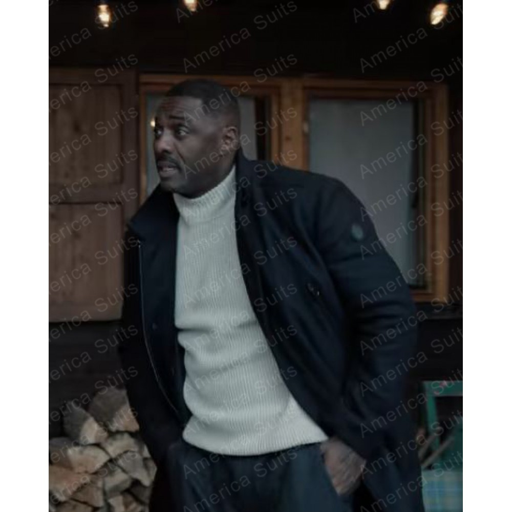 Idris Elba Extraction 2 Black Coat | AmericaSuits