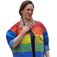Kamala Harris Rainbow Denim Rainbow Jacket