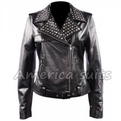 Keira Knightley Black leather Jacket