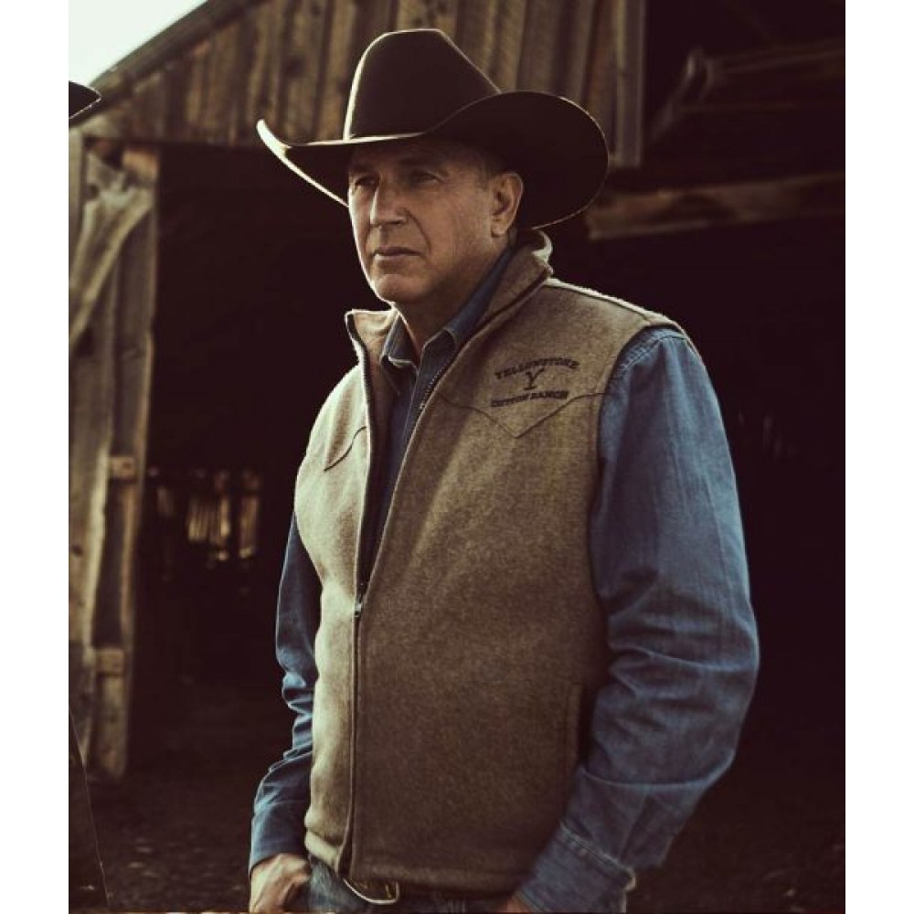 John Dutton Yellowstone S03 Vest Kevin Costner Western Vest
