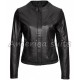 Ladies-collar-less-black-leather-jacket