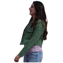 Landman Rylie Rodriguez Green Denim Jacket