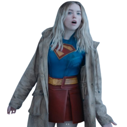 Milly Alcock Supergirl Hooded Trench Coat Milly Alcock Supergirl Hooded Trench Coat