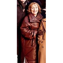 Mrs Harris Goes to Paris Lesley Manville Puffer Coat