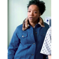 Naomi Ackie Sorry Baby 2025 Blue Jacket