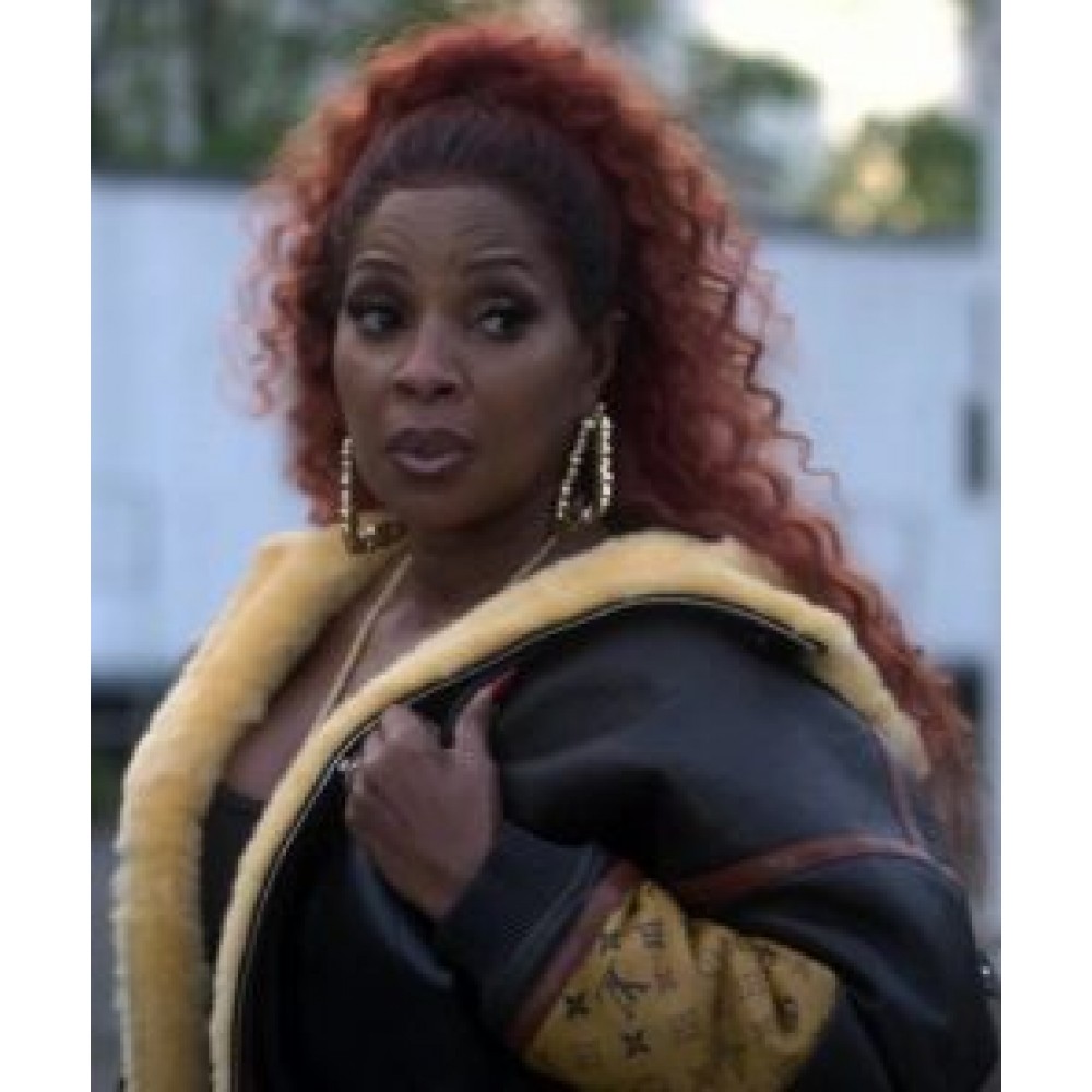 Mary Blige Power Book II Ghost Monet Tejada Leather Coat - Jackets Masters