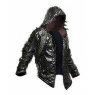 Pubg Black Leather Hoodie