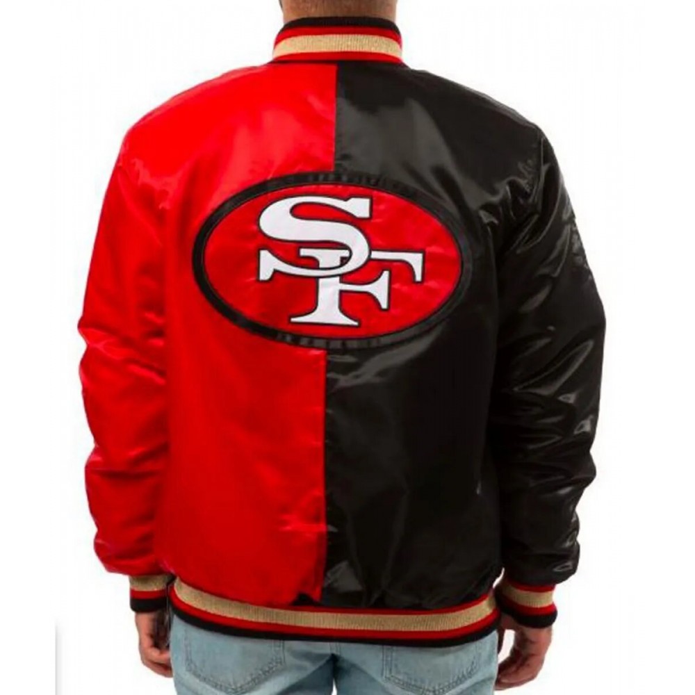 Rare Vintage San Francisco 49ers Starter Bomber Jacket Red 
