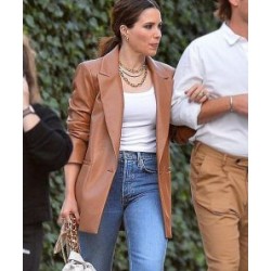 Sophia Bush Oversized Leather Blazer
