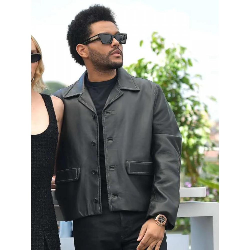 The Idol 2023 Weeknd Jacket  Black Monogram Zipped Jacket