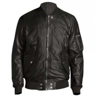 diesel leather bomber jacket