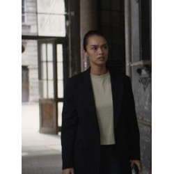Vinessa Vidotto FBI International Black Cotton Coat