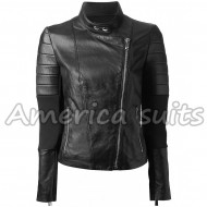 Womens Quilted Biker Jacket