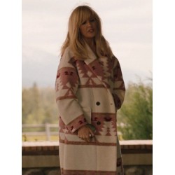 Yellowstone Beth Dutton Pink Printed Coat