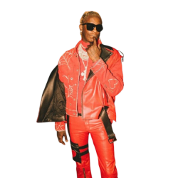 Young Thug Spider Red Leather Jacket