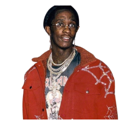 Young Thug Spider Red Shearling Jacket