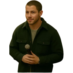 A Very Jonas Christmas Movie Nick Jonas Green Jacket