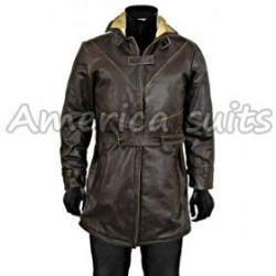 Aiden Pearce watch dog distressed Leather Jacket
