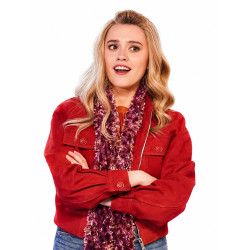 Aimee Lou Wood Red Suede Jacket